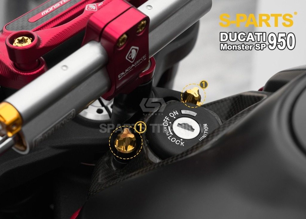 S-PARTS エスパーツ DBKステアリングダンパー固定用チタンボルトセット MONSTER 937 DUCATI ドゥカティ 汎用ボルト・ネジ
