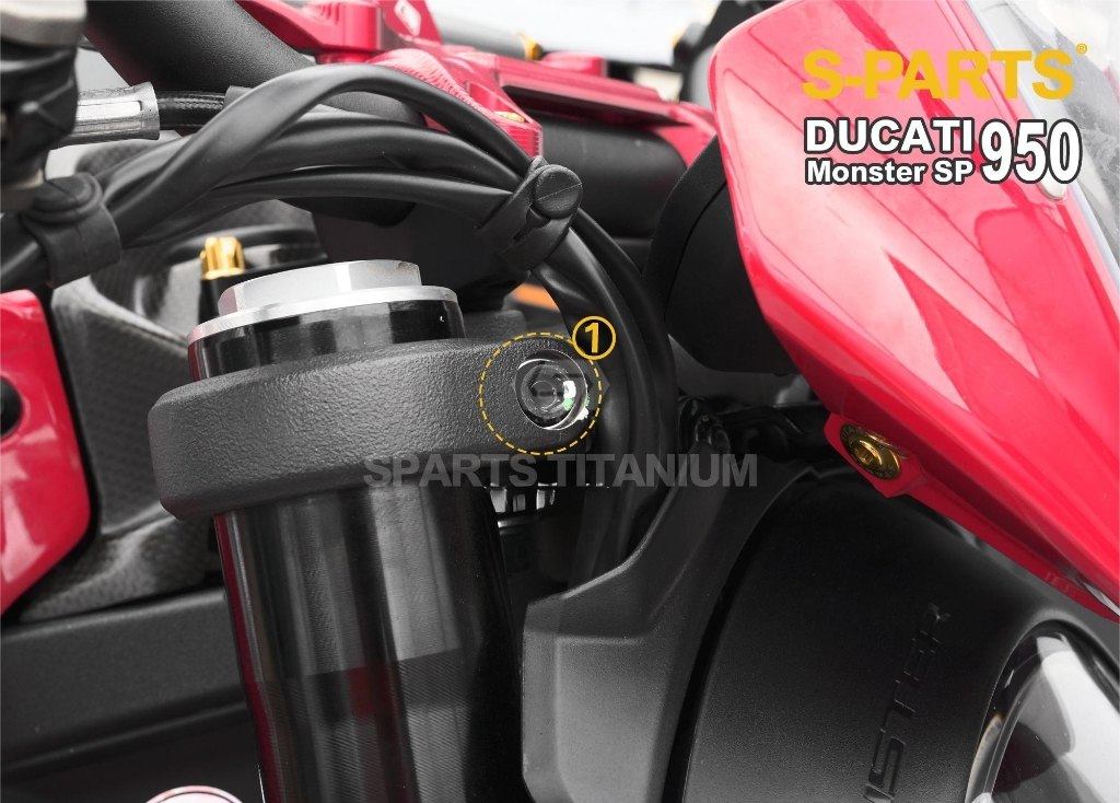 S-PARTS エスパーツ トップブリッジ用チタンボルトセット MONSTER 937 DUCATI ドゥカティ 汎用ボルト・ネジ