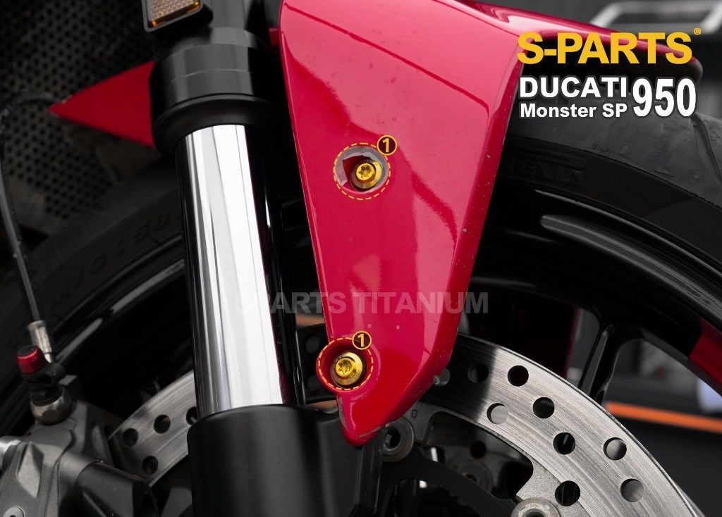 S-PARTS エスパーツ フロントフェンダー用チタンボルトセット MONSTER 937 DUCATI ドゥカティ 汎用ボルト・ネジ
