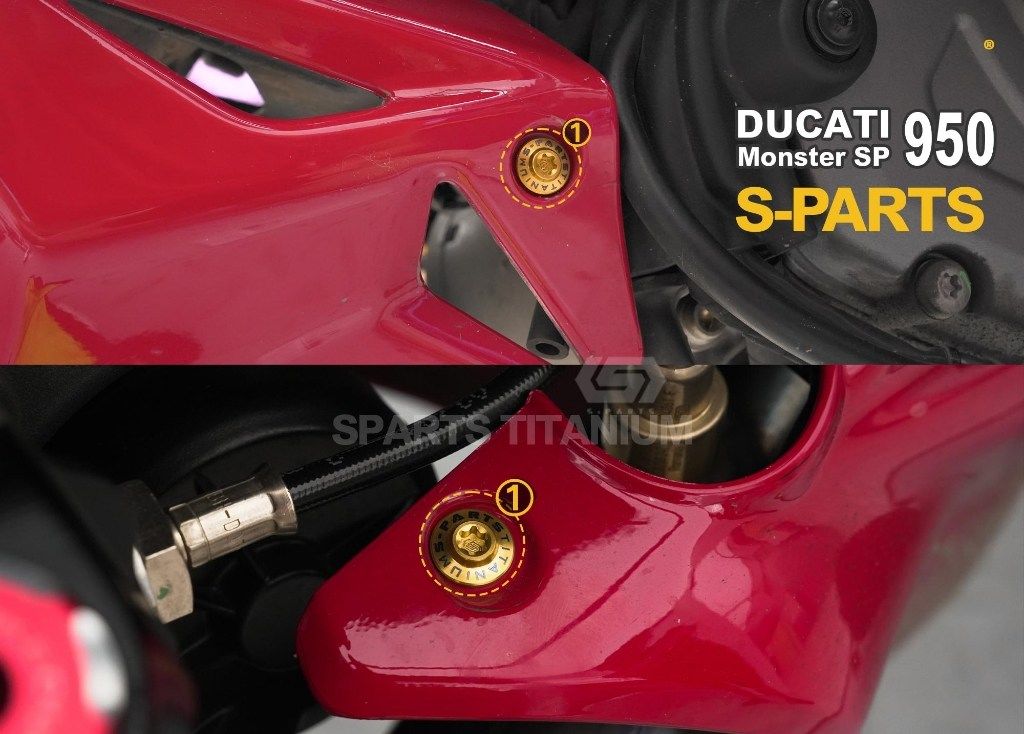 S-PARTS エスパーツ アンダーカウル用チタンボルトセット MONSTER 937 DUCATI ドゥカティ 汎用ボルト・ネジ