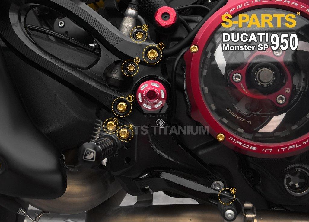S-PARTS エスパーツ DBKバックステップ用チタンボルトセット R MONSTER 937 DUCATI ドゥカティ 汎用ボルト・ネジ