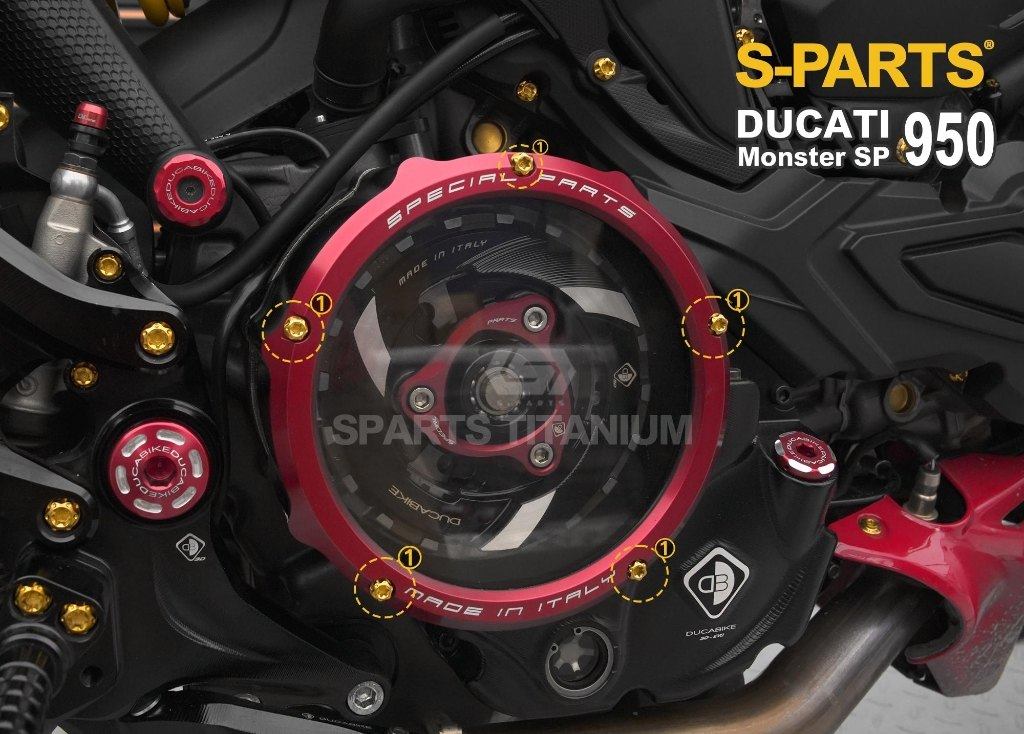 S-PARTS エスパーツ DBKクラッチカバー用チタンボルトセット MONSTER 937 DUCATI ドゥカティ 汎用ボルト・ネジ