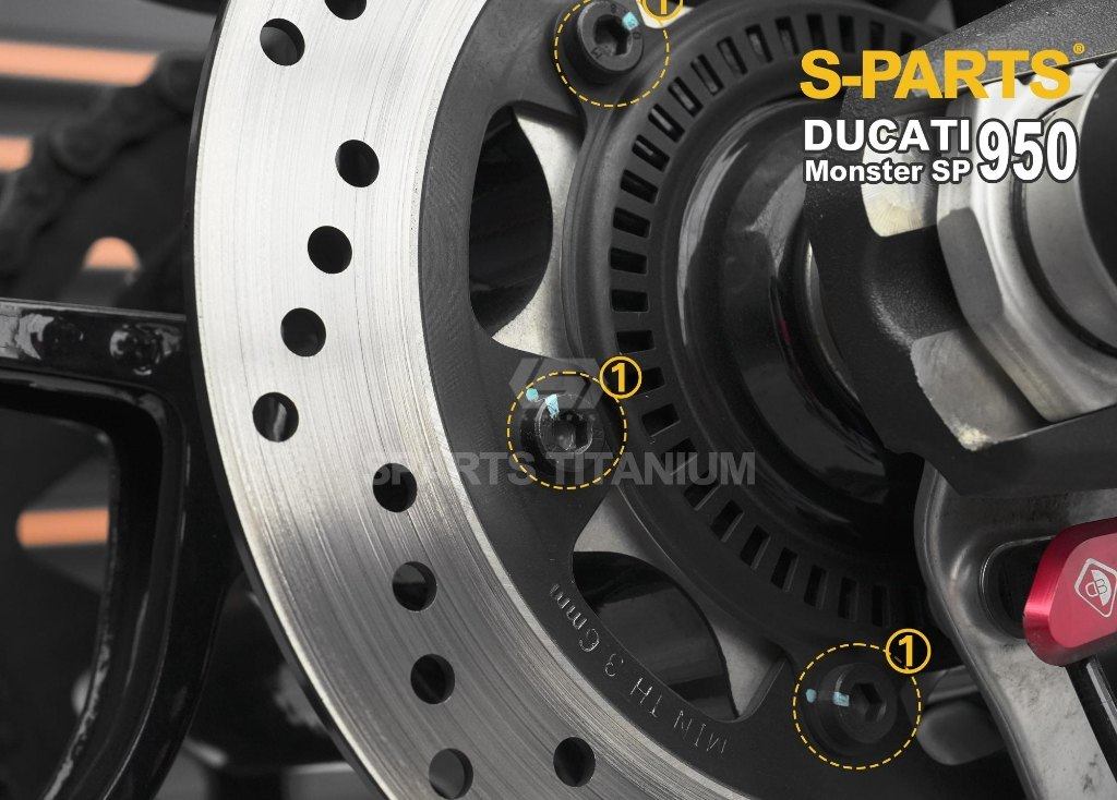 S-PARTS エスパーツ リアディスクマウント用チタンボルトセット MONSTER 937 DUCATI ドゥカティ 汎用ボルト・ネジ