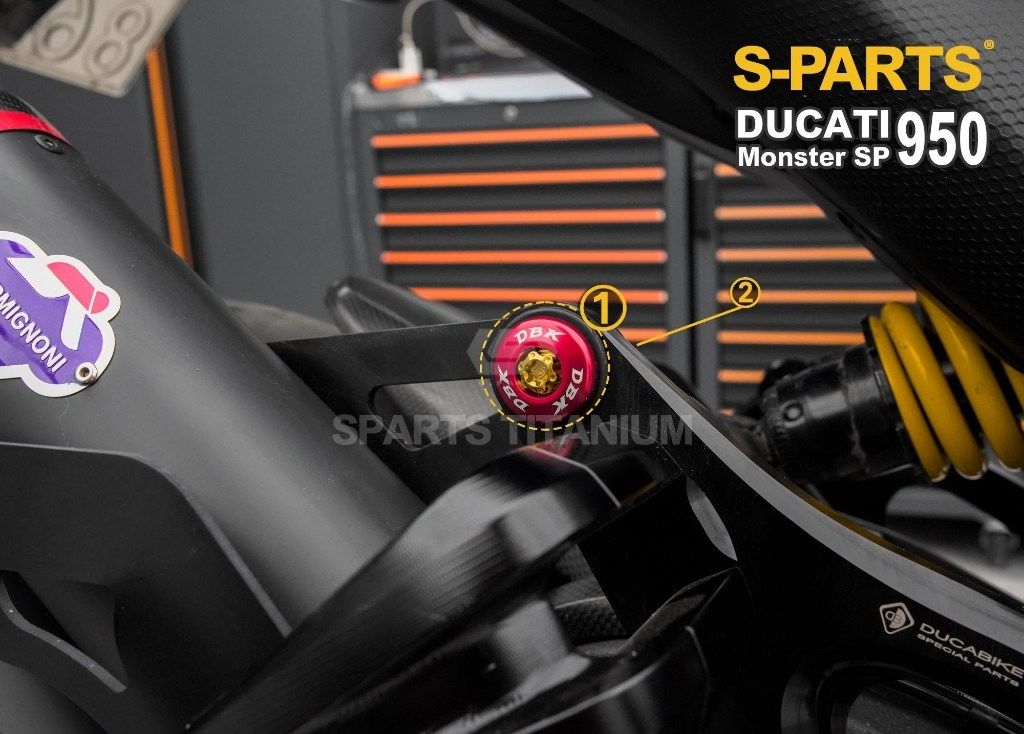 S-PARTS エスパーツ サイレンサー固定用チタンボルトセット MONSTER 937 DUCATI ドゥカティ 汎用ボルト・ネジ