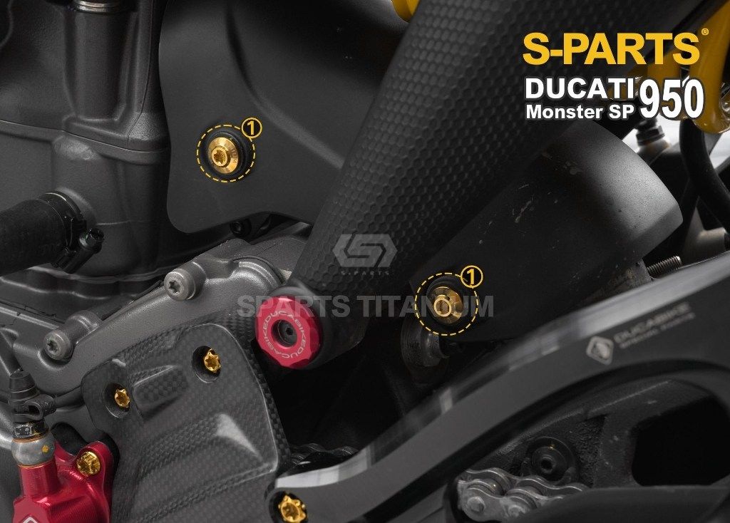 S-PARTS エスパーツ エキパイカバー用チタンボルトセット MONSTER 937 DUCATI ドゥカティ 汎用ボルト・ネジ