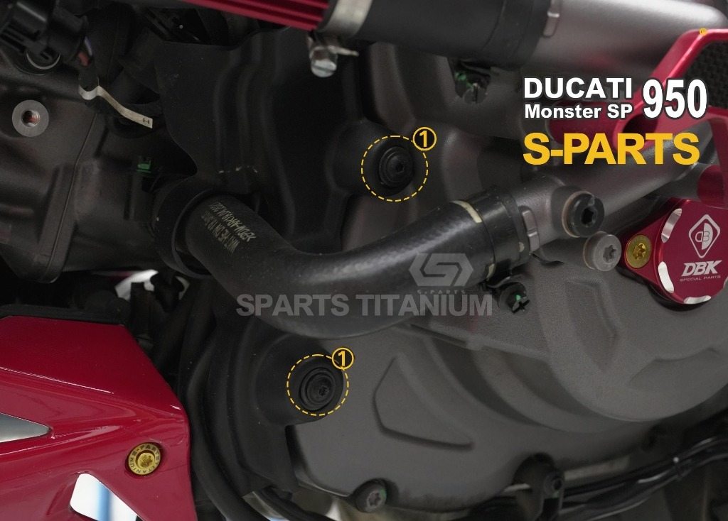 S-PARTS エスパーツ エンジン左側ケーブルカバー用チタンボルトセット MONSTER 937 DUCATI ドゥカティ 汎用ボルト・ネジ