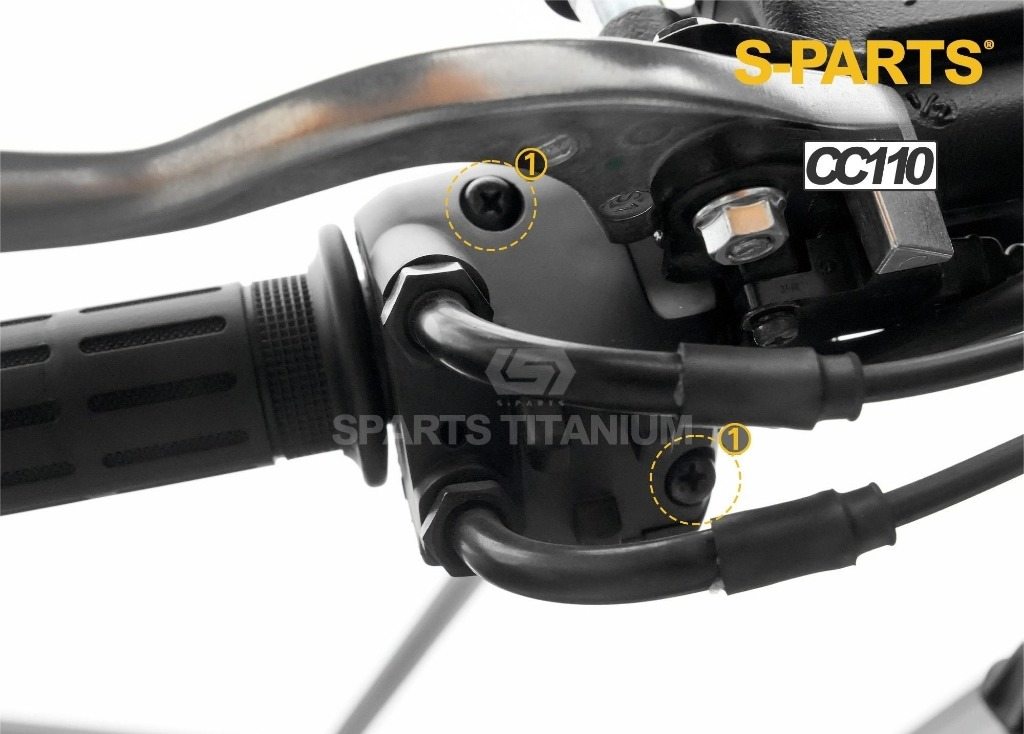 S-PARTS エスパーツ ハンドルスイッチ用チタンボルトセット 左 クロスカブ110 HONDA ホンダ 汎用ボルト・ネジ