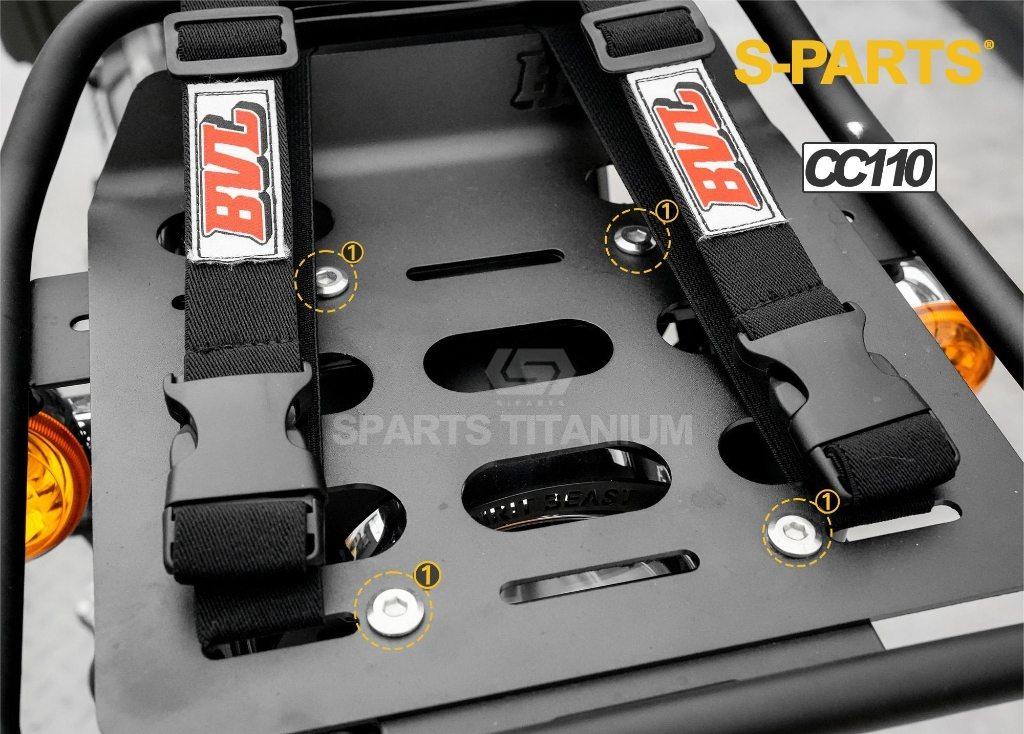 S-PARTS エスパーツ BVLフロントキャリア用チタンボルトセット クロスカブ110 HONDA ホンダ 汎用ボルト・ネジ