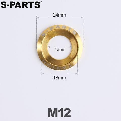 S-PARTS エスパーツ チタンワッシャー A3 M4/5/6/8/10/12 汎用ワッシャー 外装 カラー：ゴールド / サ..