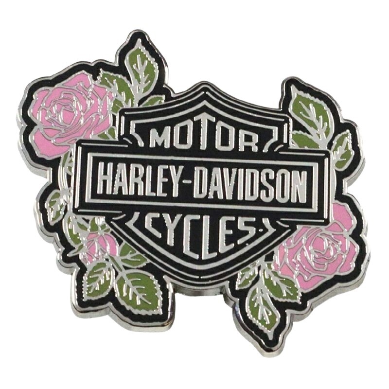 HARLEY-DAVIDSON ハーレーダビッドソン オーキッドブロッサムバー＆シールドメタルピンバッチ その他グッズ バイク関連グッズ