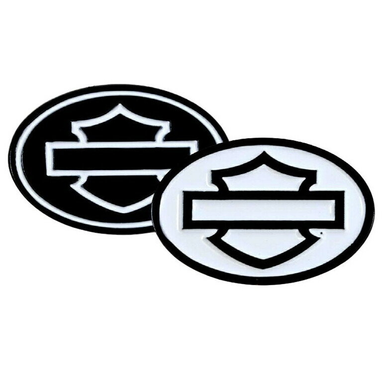 HARLEY-DAVIDSON ハーレーダビッドソン インバーテッドホローB＆Sメタルピンバッチ2個セット その他グッズ バイク関連グッズ