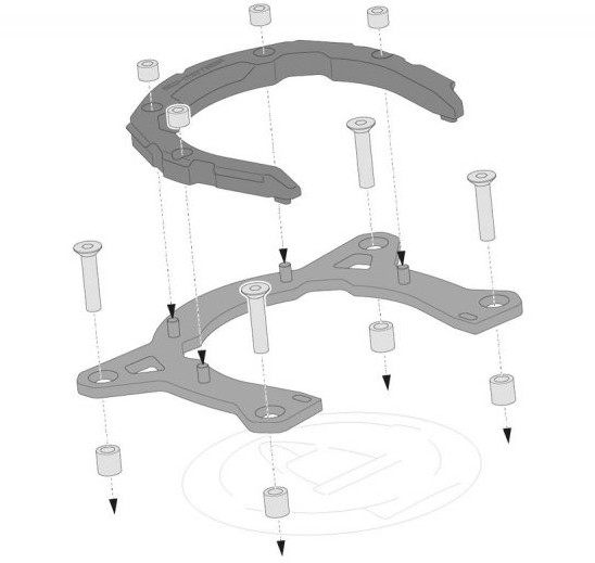 SW-MOTECH SWモテック PROタンクリング MONSTER1100 MONSTER696 MONSTER796 DUCATI ドゥカティ バッグ・ボックス取り付けステー 車体用バッグ・ケース