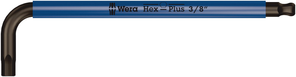 ■商品概要●六角サイズ (inch)：3/8●全長 (mm)：224●首下寸法 (mm)：42●対辺3/8mm●WERA品番：05022638001■詳細説明●ソケット ヘッド ネジ用の指保護プラスチックスリーブは人間工学に基づいており、寒い気温でも握りやすい。●HexPlusプロファイルにより、ネジの頭部の接触面が大きくなり、ノッチングの影響は最小限に抑えられ、ネジ頭への損傷はほぼ解消されます。●長いアームのボールペンにより、設置が困難な状況でも確実に作業できます。●ブラックレーザー表面処理は、腐食に対しても優れた表面保護を提供し、長寿命を実現します。●レーザー彫刻による耐摩耗性のサイズマーキングが施されており、迅速なアクセスが可能です。■注意点※ボール部では本締め出来ません※メーカー都合により商品の仕様変更がある場合がございます。ご了承ください。※画像には他の商品が含まれている場合があります。