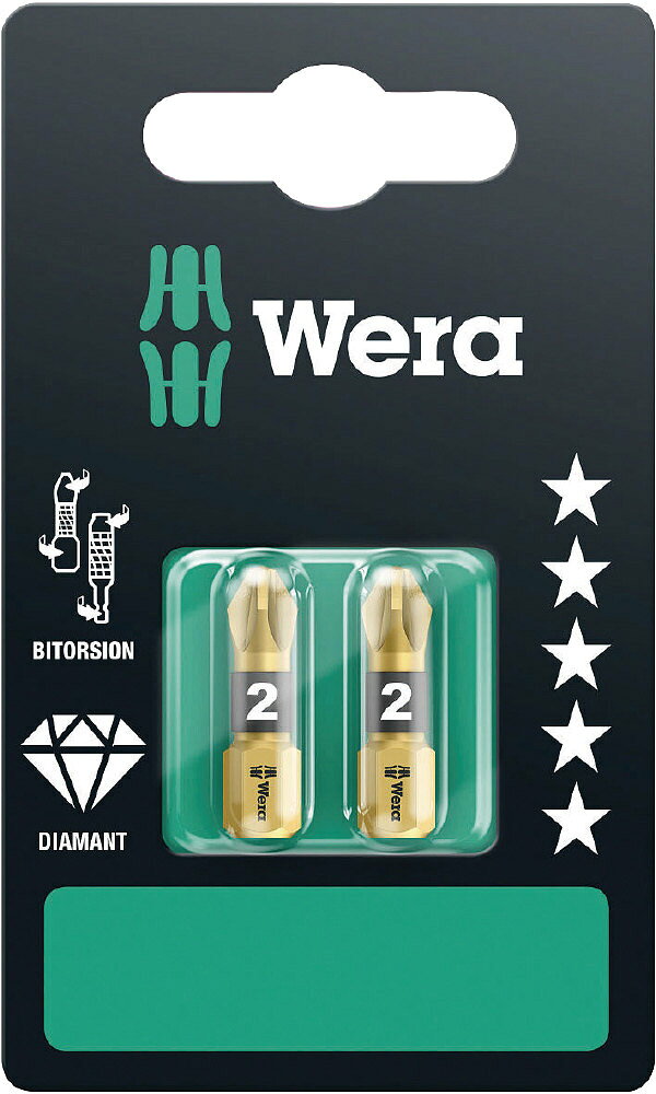 WERA ヴェラ ダイヤモンドコーティング ポジドライブネジ用 ドライバービット ハンドツール