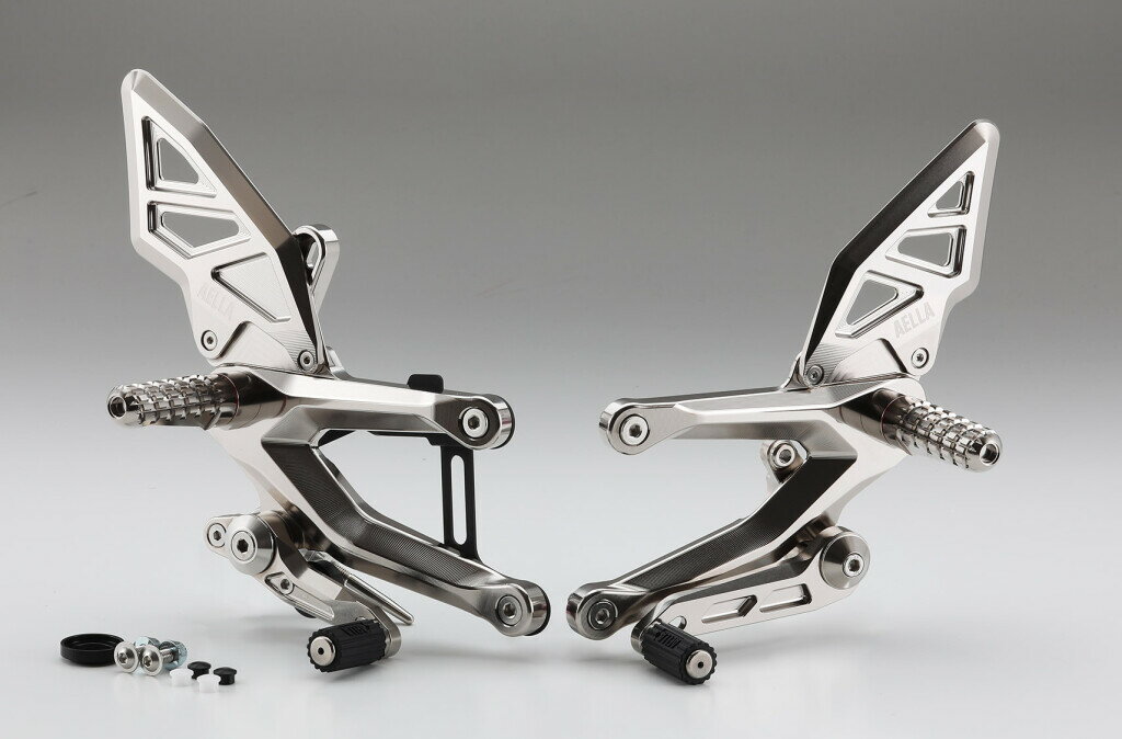 AELLA アエラ ライディングステップキット(DUCATI PANIGALE V4 7G) 無電解ニッケルめっき S DUCATI ドゥカティ バックステップ ステップ 足回り