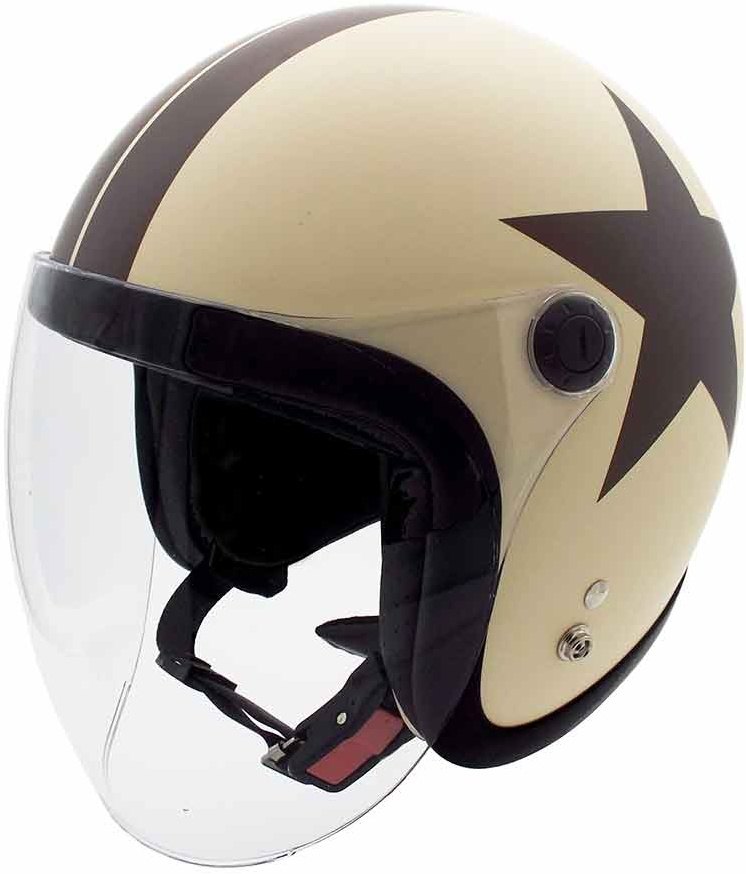 ■属性ヘルメット SGマーク: ○ヘルメット PSCマーク: ○■商品概要【カラー】マットアイボリー／ブラウン／スター【サイズ】FREEサイズ (58-59cm)【規格】SG規格全排気量適合品【材質】ABS【PSマークの種類】PSC【届け出...