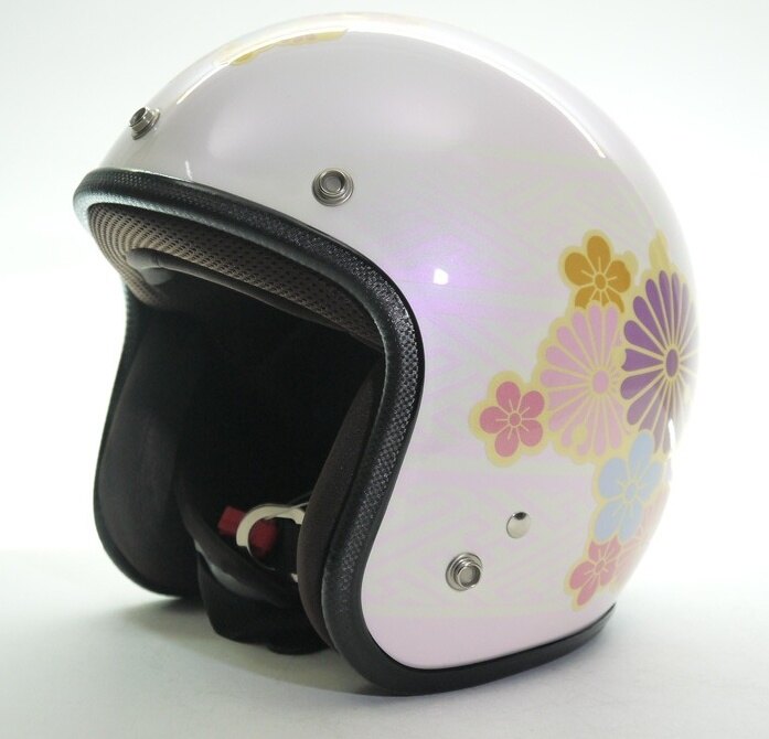 72JAM 72ジャム ジェットヘルメット 和柄 花 ヘルメット