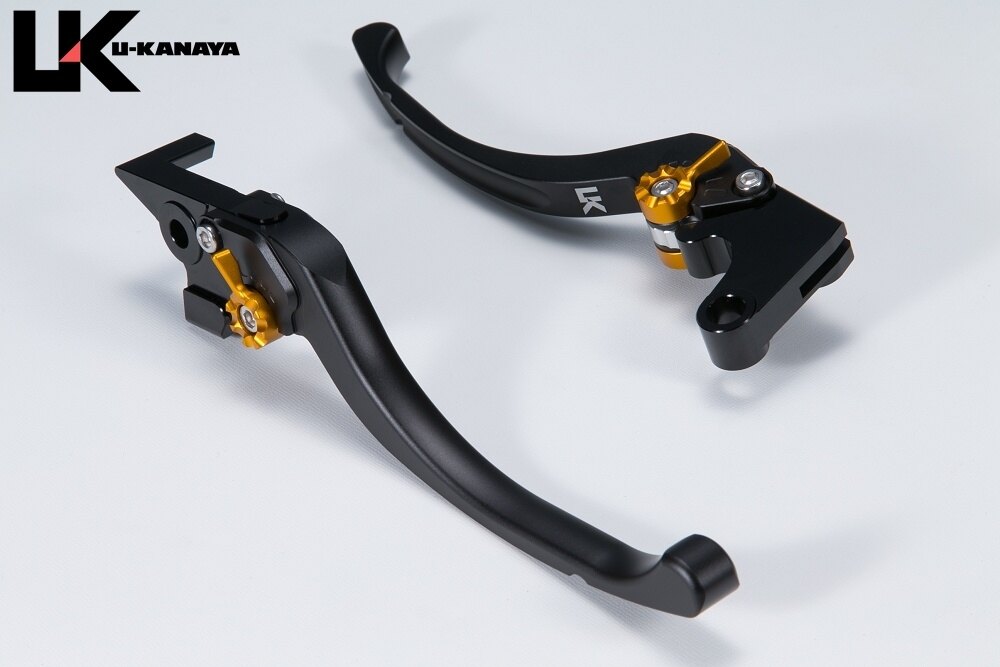 U-KANAYA ユーカナヤ ツーリングタイプ アルミビレットレバーセット Z900 KAWASAKI カワサキ ブレーキ・クラッチレバーセット ハンドル周辺パーツ ハンドル レバーカラー：マットブラック / アジャスターカラー：マットレッド(2.0)