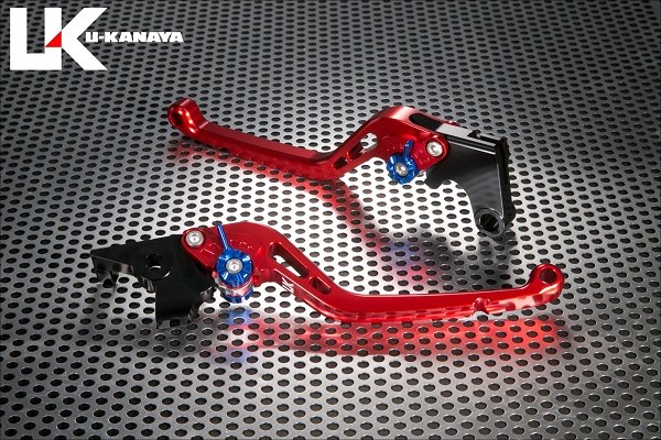 U-KANAYA ユーカナヤ スタンダードタイプ アルミビレットレバーセット MEGURO S1 W230 KAWASAKI カワサキ ブレーキ・クラッチレバーセット ハンドル周辺パーツ ハンドル レバーカラー：レッド / アジャスターカラー：チタンカラー