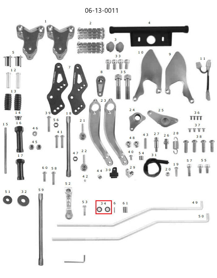 SP武川 SPタケガワ 【補修用パーツ】スライダーワッシャ(5個) モンキー ゴリラ HONDA ホンダ 汎用ワッシャー 外装