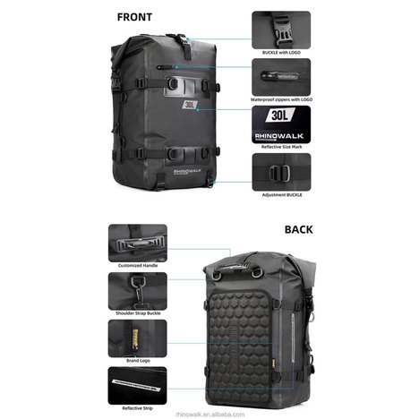 Rhinowalk:�饤�Υ������� Waterproof motopack �����ȥХå� �����ѥХå���������