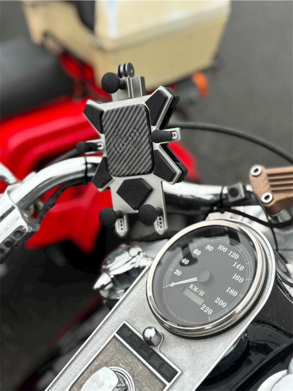 CHOPPERS チョッパーズ CNCアルミ振動ダンパー付きスマホホルダー スマートフォンホルダー・スマートフォンマウント 電子機器類