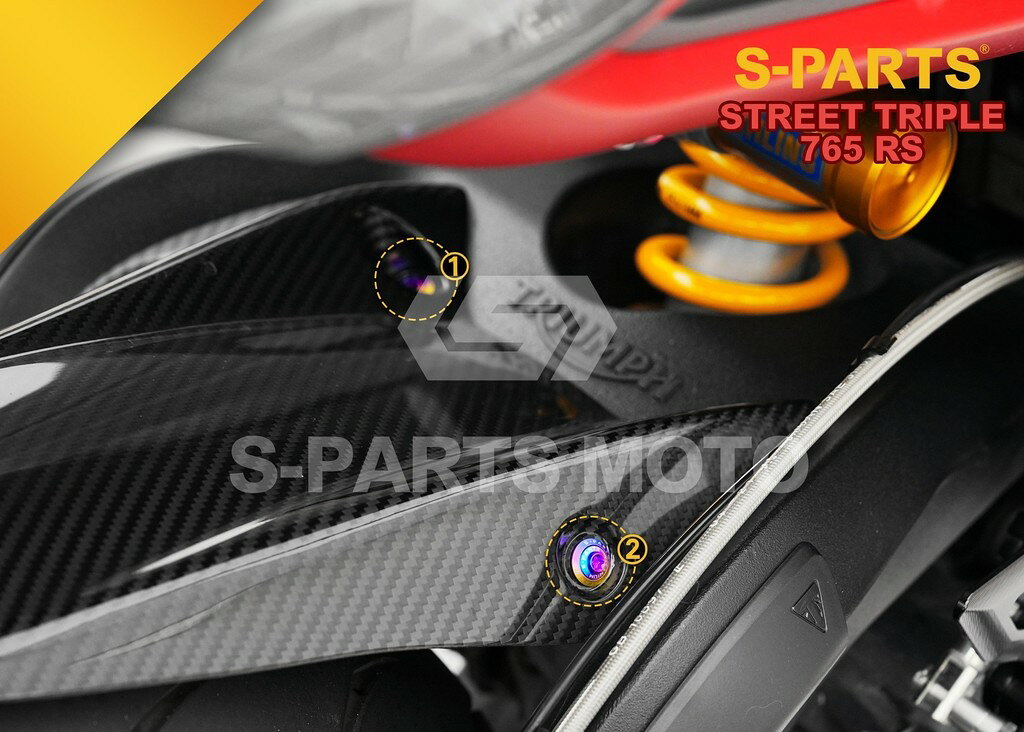 S-PARTS エスパーツ リアフェンダー用チタンボルトセット STREET TRIPLE 765 R RS MOTO2TM EDITION TRIUMPH トライアンフ 汎用ボルト・ネジ