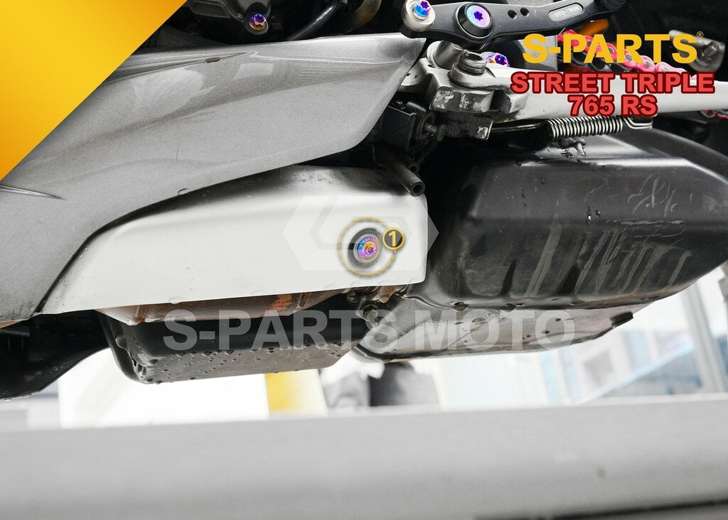 S-PARTS エスパーツ 左マフラーカバー用チタンボルトセット STREET TRIPLE 765 R RS MOTO2TM EDITION TRIUMPH トライアンフ 汎用ボルト・ネジ