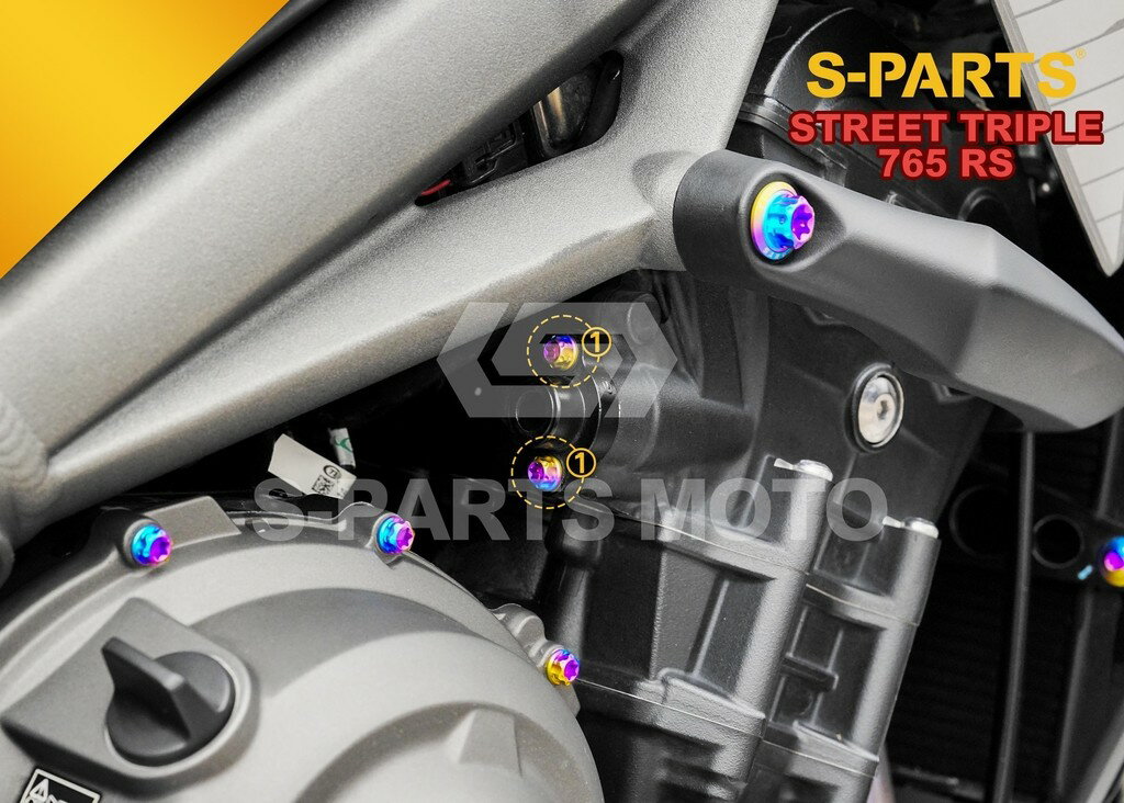 S-PARTS エスパーツ エンジン用チタンボルトセット STREET TRIPLE 765 R RS MOTO2TM EDITION TRIUMPH トライアンフ 汎用ボルト・ネジ