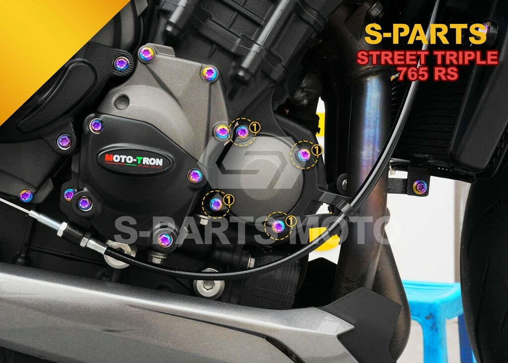S-PARTS エスパーツ バランスシャフトカバー用チタンボルトセット STREET TRIPLE 765 R RS MOTO2TM EDITION TRIUMPH トライアンフ 汎用ボルト・ネジ