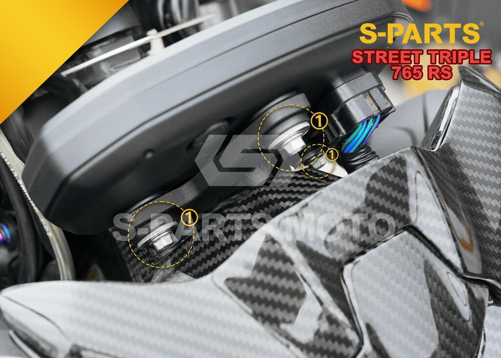 S-PARTS エスパーツ メーターマウント用チタンボルトセット STREET TRIPLE 765 R RS MOTO2TM EDITION TRIUMPH トライアンフ 汎用ボルト・ネジ