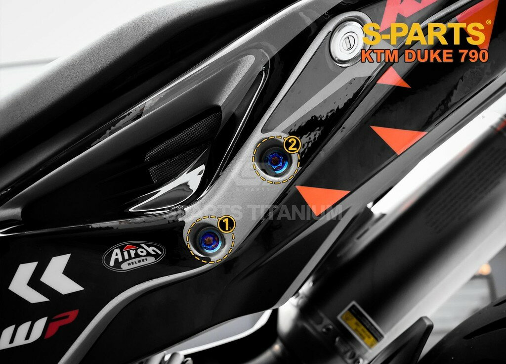S-PARTS エスパーツ タンデムステップマウント用チタンボルトセット 790 DUKE KTM 汎用ボルト・ネジ