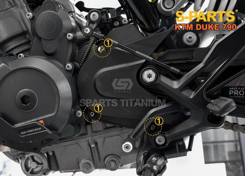 S-PARTS エスパーツ フロントスプロケットカバー用チタンボルトセット 790 DUKE KTM 汎用ボルト・ネジ