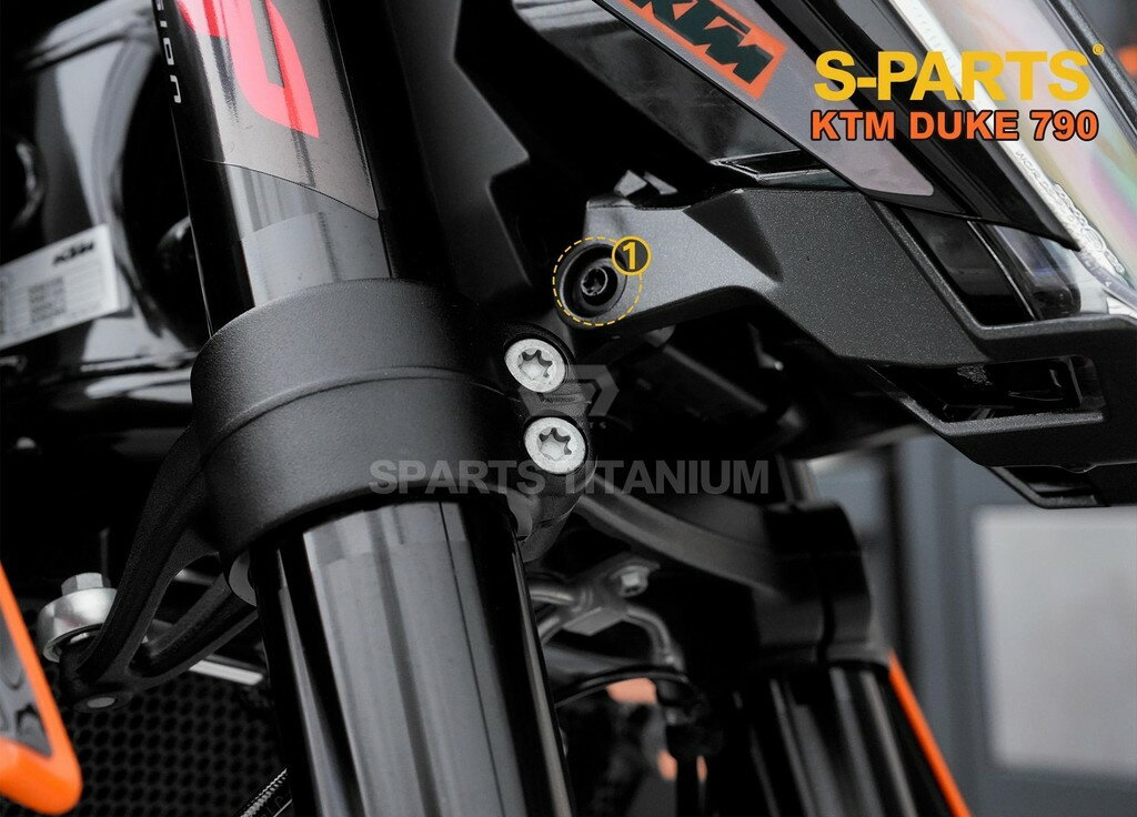 S-PARTS エスパーツ ヘッドライトマウント用チタンボルトセット 790 DUKE KTM 汎用ボルト・ネジ