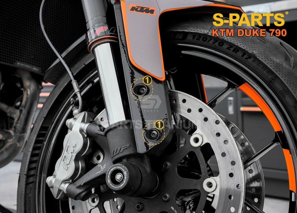 S-PARTS エスパーツ フロントフェンダー用チタンボルトセット 790 DUKE KTM 汎用ボルト・ネジ