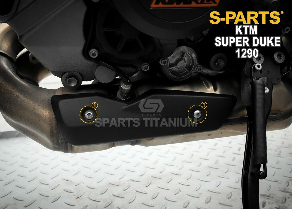 S-PARTS エスパーツ アンダーマフラーヒートガード用チタンボルトセット 1290 SUPER DUKE R KTM 汎用ボルト・ネジ