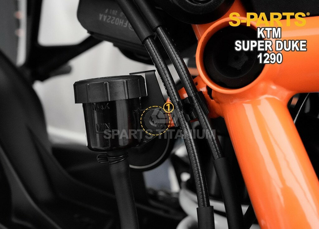 S-PARTS エスパーツ リアブレーキリザーバータンクマウントチタンボルト 1290 SUPER DUKE R KTM 汎用ボルト・ネジ