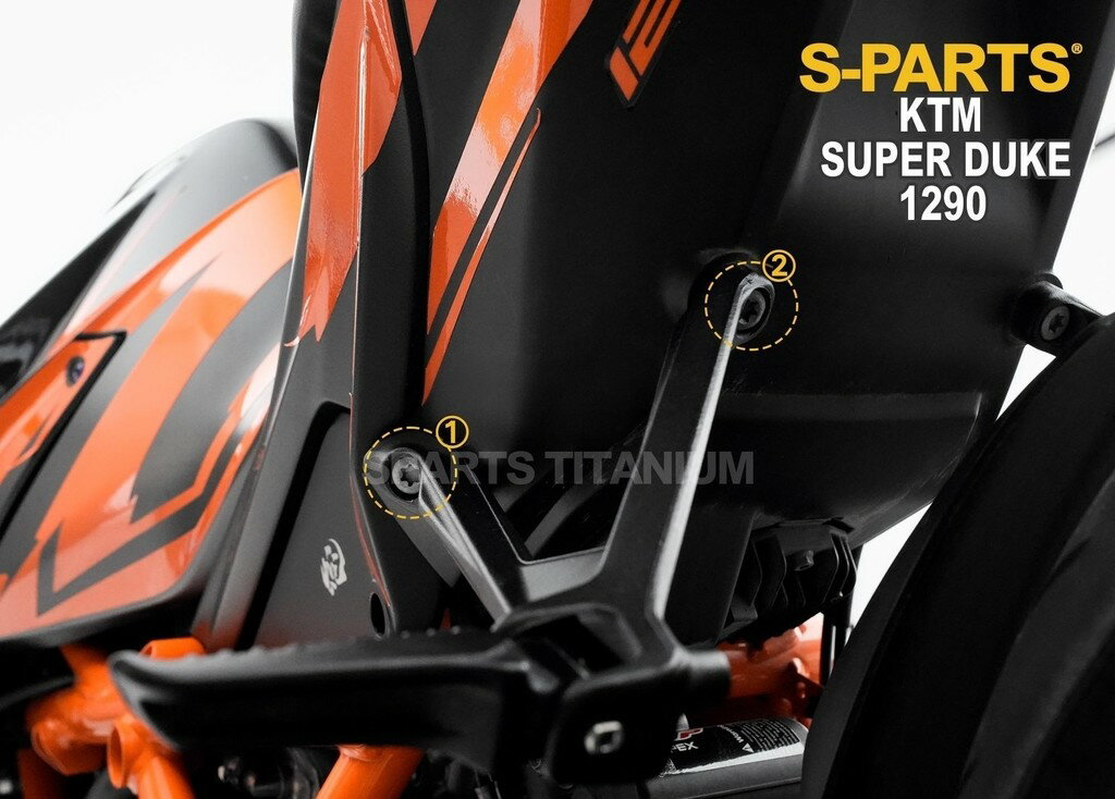 S-PARTS エスパーツ タンデムステップマウントチタンボルトセット 1290 SUPER DUKE R KTM 汎用ボルト・ネジ