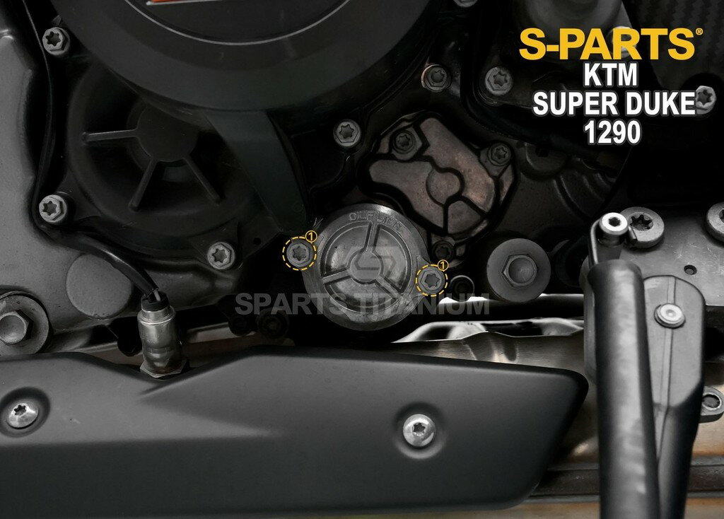 S-PARTS エスパーツ オイルフィルターカバー用チタンボルトセット 1290 SUPER DUKE R KTM 汎用ボルト・ネジ