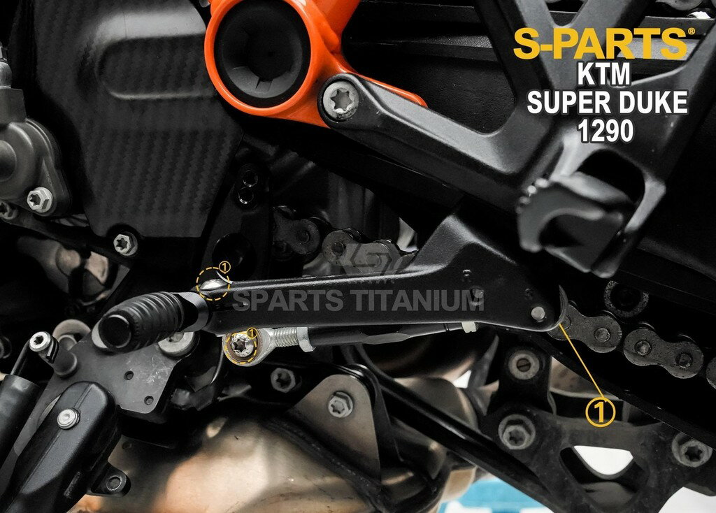 S-PARTS エスパーツ シフトレバー用チタンボルトセット 1290 SUPER DUKE R KTM 汎用ボルト・ネジ
