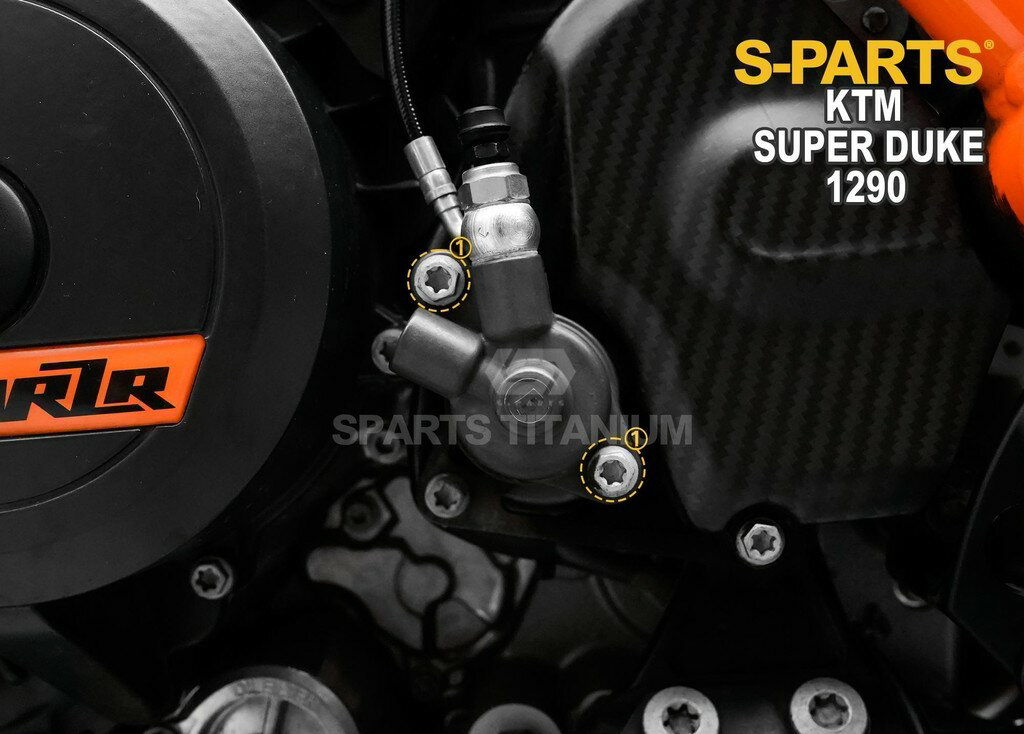 S-PARTS エスパーツ クラッチリレリーズマウントチタンボルトセット 1290 SUPER DUKE R KTM 汎用ボルト・ネジ
