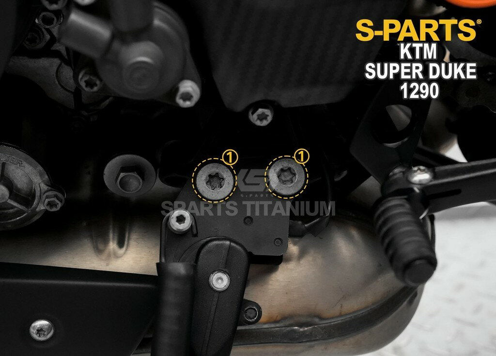 S-PARTS エスパーツ サイドスタンドマウントチタンボルトセット 1290 SUPER DUKE R KTM 汎用ボルト・ネジ