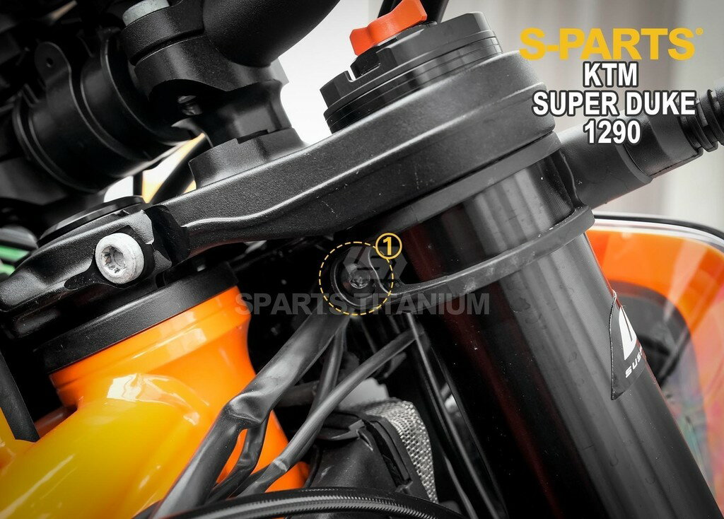 S-PARTS エスパーツ フロントウインカーマウント用チタンボルトセット 1290 SUPER DUKE R KTM 汎用ボルト・ネジ