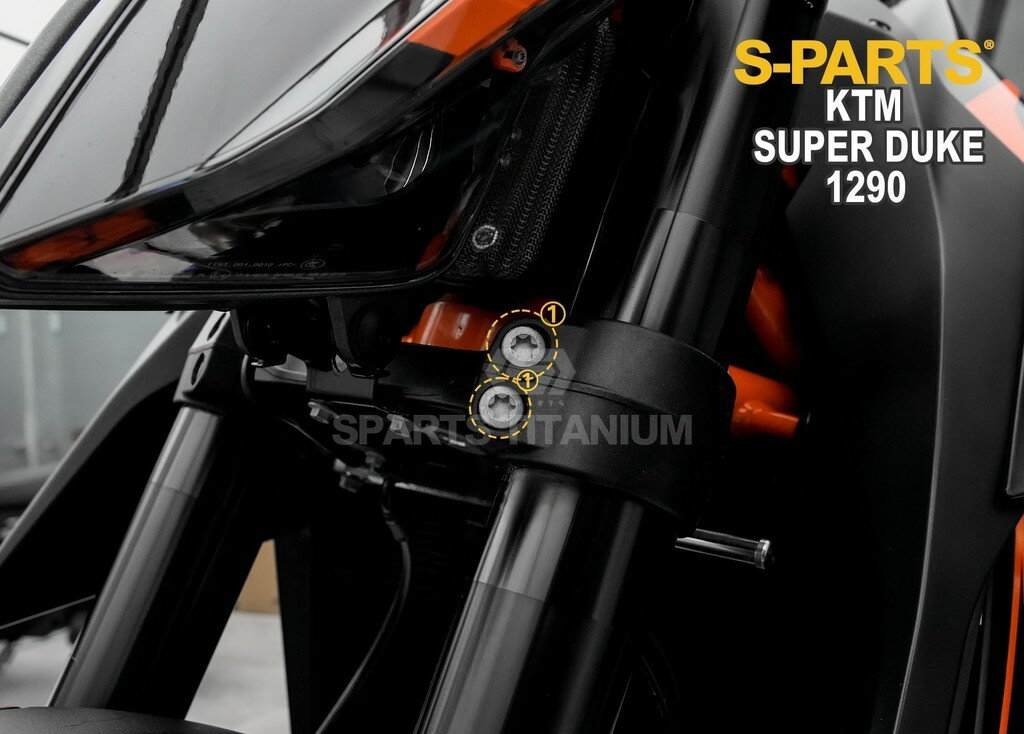 S-PARTS エスパーツ アンダーブラケット用チタンボルトセット 1290 SUPER DUKE R KTM 汎用ボルト・ネジ