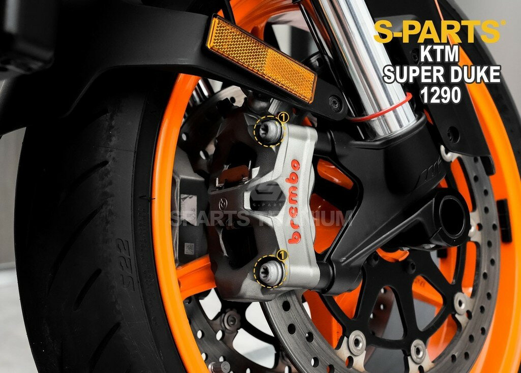 S-PARTS エスパーツ フロントキャリパーマウント用チタンボルトセット 1290 SUPER DUKE R KTM キャリパーボルト・マウントボルト ブレーキ