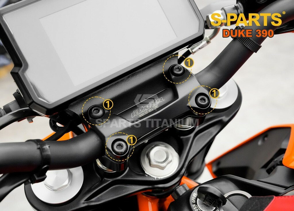 S-PARTS エスパーツ ハンドルクランプ用チタンボルトセット 390 DUKE KTM 汎用ボルト・ネジ