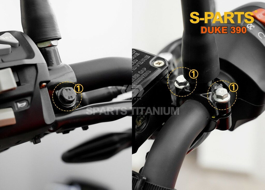 S-PARTS エスパーツ フロントマスターマウント用チタンボルトセット 390 DUKE KTM 汎用ボルト・ネジ