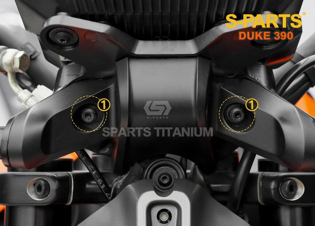 S-PARTS エスパーツ フロントウインカーマウント用チタンボルトセット 390 DUKE KTM 汎用ボルト・ネジ