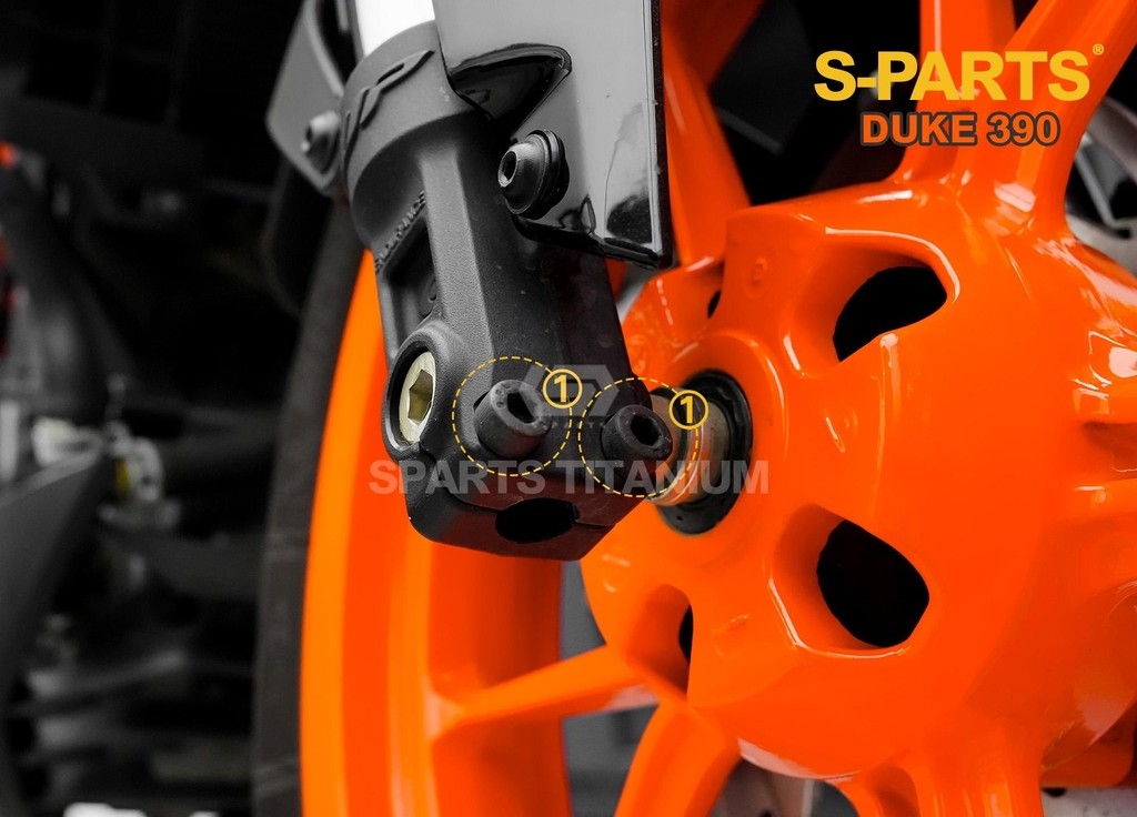S-PARTS エスパーツ フロントアクスルロック用チタンボルトセット 390 DUKE KTM 汎用ボルト・ネジ