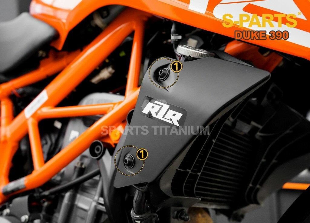 S-PARTS エスパーツ ラジエーターサイドカバー用チタンボルトセット 390 DUKE KTM 汎用ボルト・ネジ